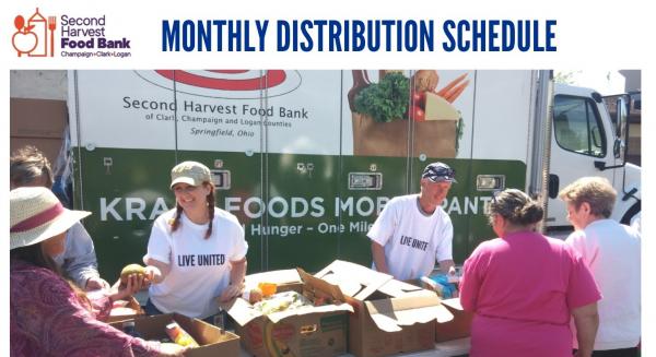 Second Harvest Food Bank Monthly Schedule